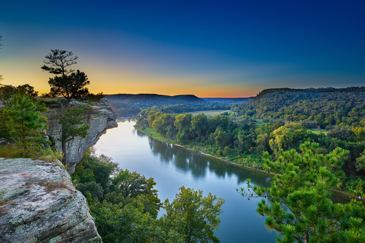 Calico Rock Afterglow In Early September On The White River By Photos Of Arkansas E1659467011374