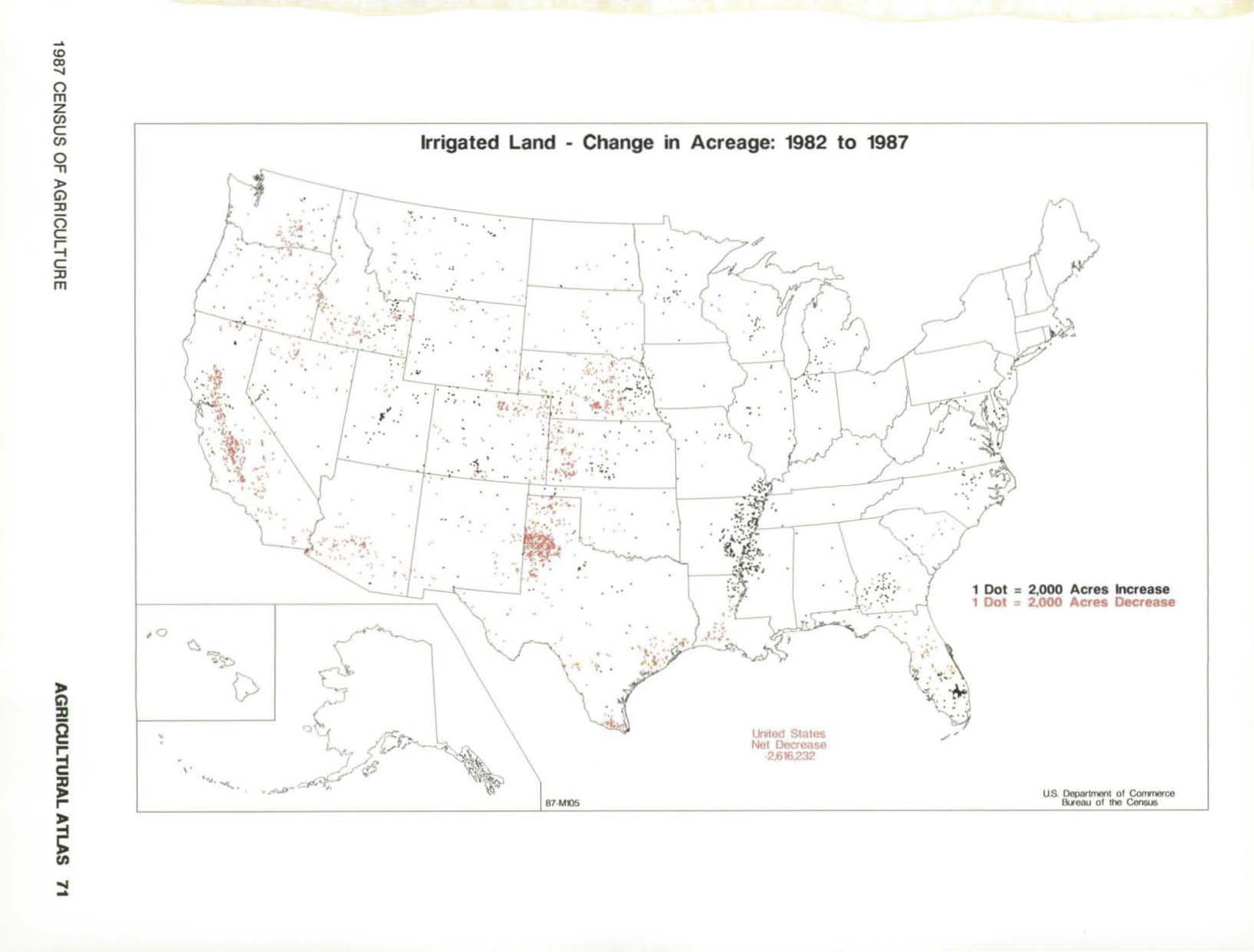 1987 Agricultural Atlas Of The United States IRRIGATION 52 Table 105